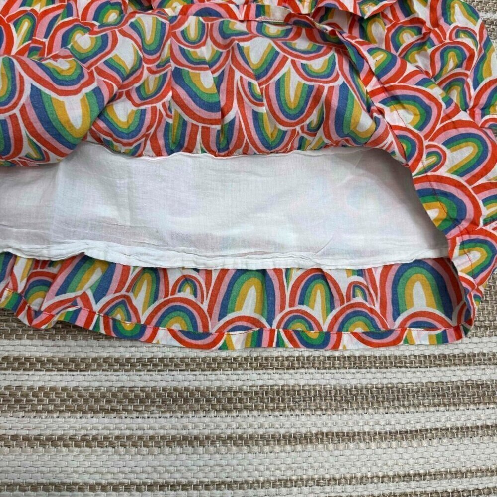 Tucker + Tate Girl Tiered Dress Cotton Sleeveless Playful Rainbow Summer Multi 7 - Picture 4 of 8
